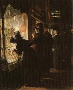 John sloan Picuture-Shop Window oil painting on canvas